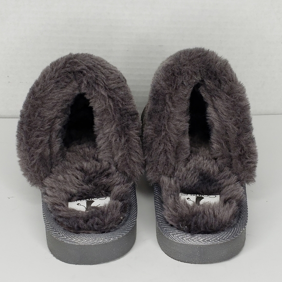 Corky Snooze Slippers Metallic Gray Distressed Slipper sz 6 Cute Comfy Warm Soft - Picture 4 of 9